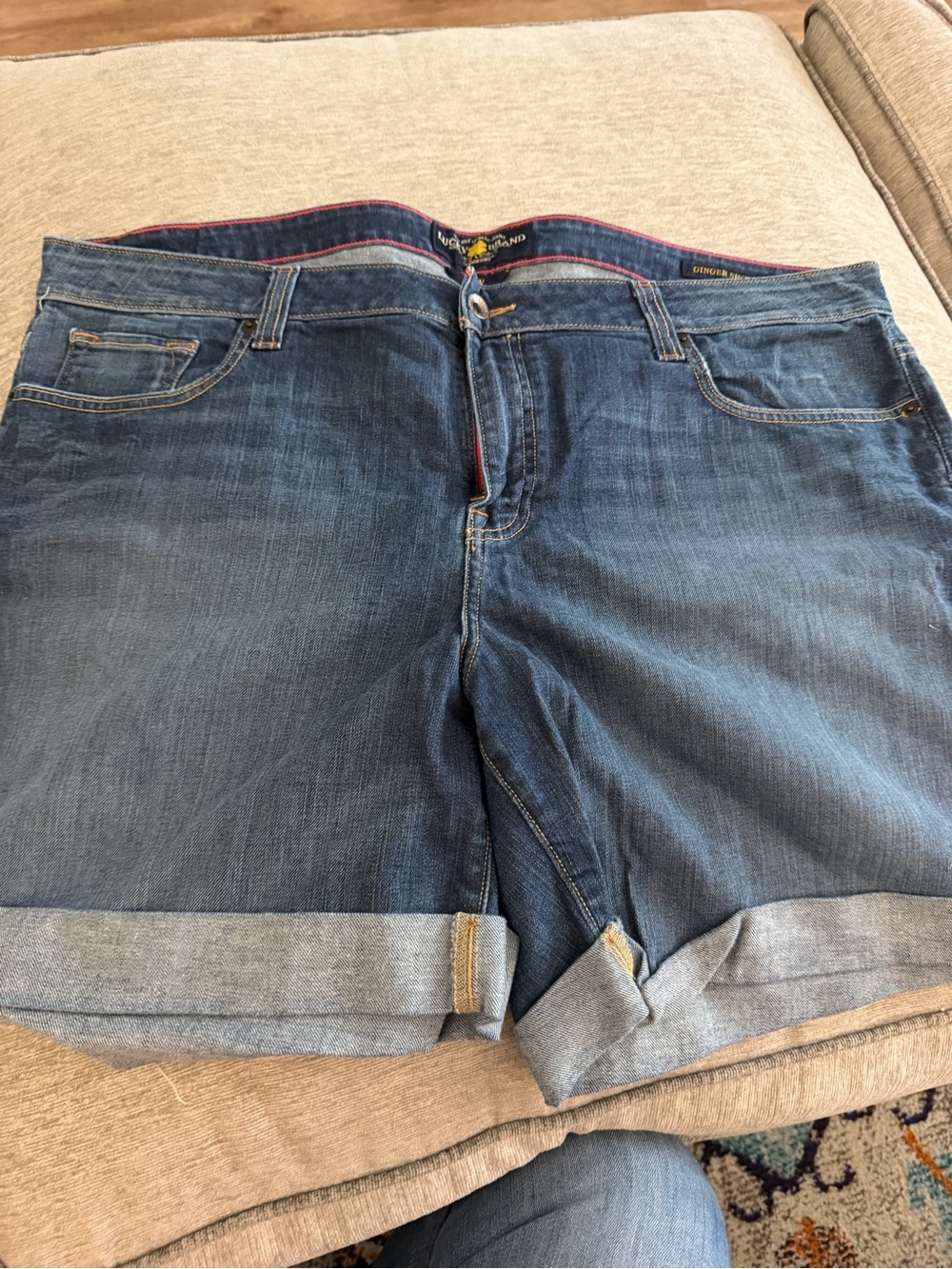 Lucky Brand Medium Blue Cuffed Denim Shorts